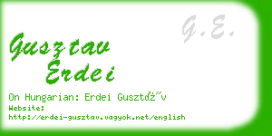 gusztav erdei business card